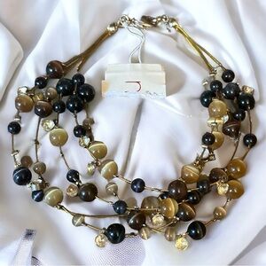 Multi strand Tiger eye floating bead bracelet